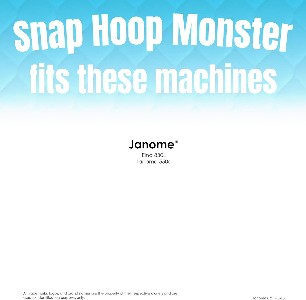 DIME - Snap Hoop Monster 8 x 14 Magnetic Hoop for Janome and Elna