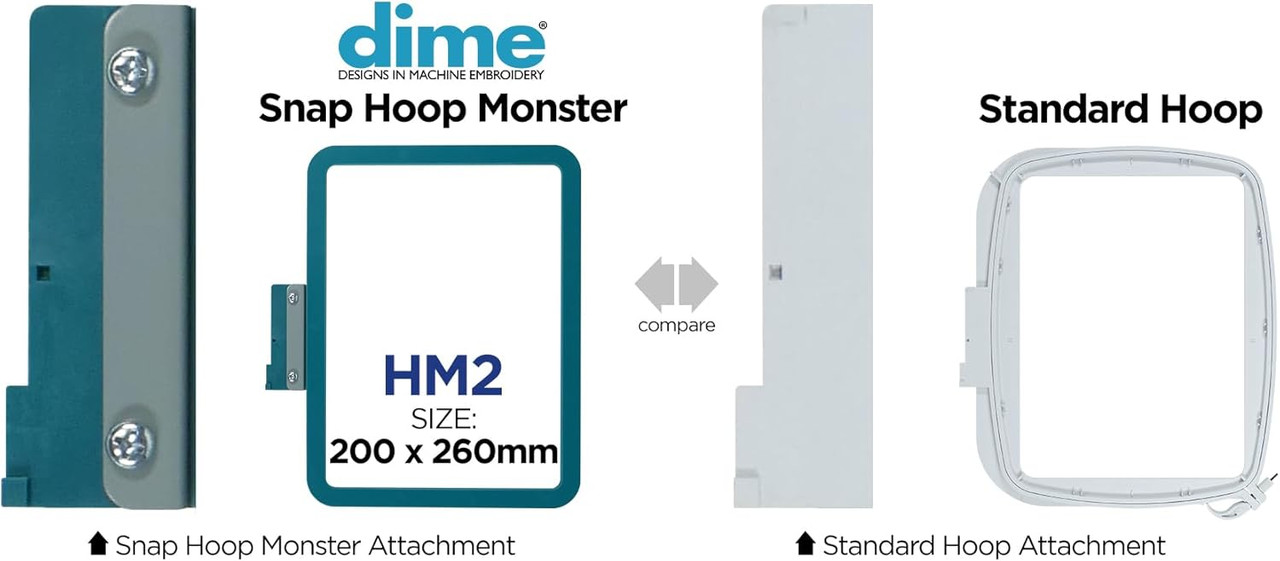 DIME - Snap Hoop Monster 200 x 260 mm Magnetic Hoop for Husqvarna