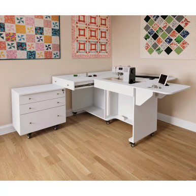 Kangaroo & Joey Sewing Cabinet K8811- Ash White