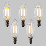 Candle C35 LED Filament Bulb - E14 - 400lm - 2700K Very Warm White - Dimmable - Pack of 5 - e14_5__04846.jpg