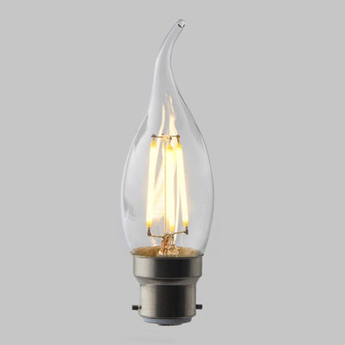 Flame Tip Candle CA35 LED Filament Lamp - B22 - 400lm - 2700K Very Warm White - EasyDim - tl-ca35-4d_b22_on_warmer_edit__09962__34919.jpg