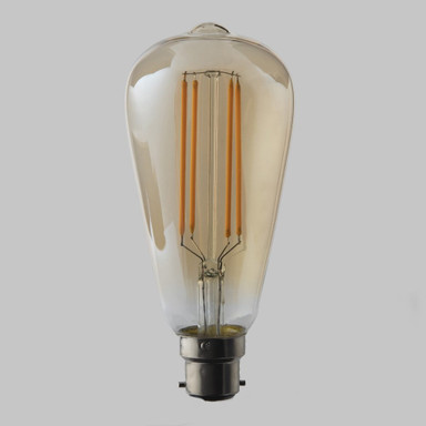 Tear Drop ST64 Squirrel Cage LED Filament Lamp - B22 - 400lm - 2200K Extra Warm White - EasyDim - st64-4d_b22_off__36033__76896.jpg
