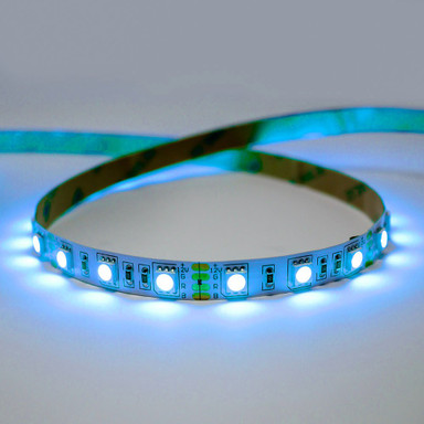 12V Essential Toning Series LED Strip, 60 LEDs, 14.4w Per Metre, RGB Colour Changing, 5 Metre Reel, IP20 - TE12-RGB-60-5M_B_ON__61097__97119.jpg