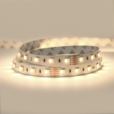 24V Professional Toning Series LED Strip Light, RGB+3000K, CRI >90, 60 LEDs p/m, 19.2w p/m, 5 Metre Reel - TP24-RGB27K-60-5M-WHITE-ON-3K__19820__55524__98670.jpg