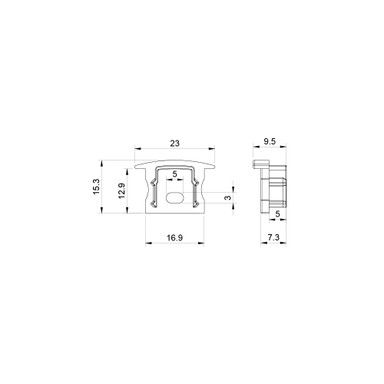 Set of 4 End Caps for Extra Deep V1 with Trim Channel, 23x14.5mm - 23145-ENDCAP__44011.jpg