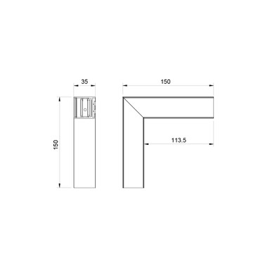L Shaped Connector for Surface Mounted 35x35mm Profile - 3535-LCONN__53214.jpg