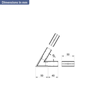 60 Degree Angled Connector for 23x25mm Connectable Aluminium Channel, Silver - 2325-60DEG__00802__18003.jpg