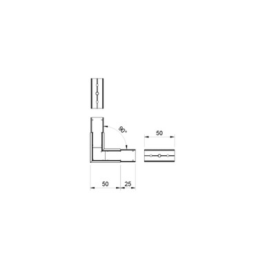 90 Degree Angled Connector for 23x25mm Connectable Aluminium Channel, Black - 2325-90DEG__86811.jpg