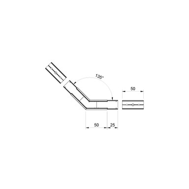135 Degree Angled Connector for 23 x 25mm Connectable Aluminium Channel, Black - 2325-135DEG__99674.jpg