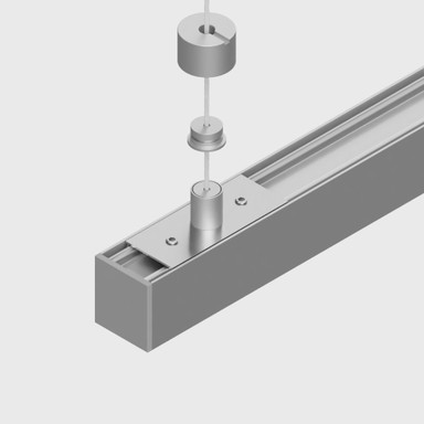 Suspension Kit for 23 x 25mm Aluminium Channel 1.5m, Silver - 2325-SUS-SIL-2__93608__44489.jpg