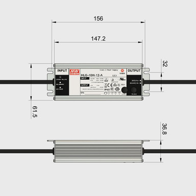 Mean Well HLG Series 24V Constant Voltage LED Driver 40W, IP65 - HLG-40_Dims__07795__52495__80179.jpg