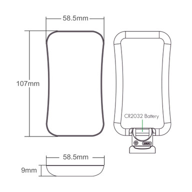 4 Channel Controller and Remote Control Bundle for 12-48V RGB+RGBW LED Tapes - RGBWRFCONT_DIMENSIONS__31467__72584__18539.jpg