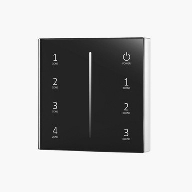 Battery Powered Single Colour Wall Plate Black + 5-in-1 Receiver Bundle - 4 Zone - PSCONN-BPSINWALL_Wall_Plate_Black__61003.jpg