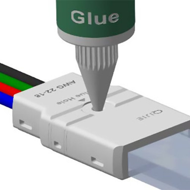 Solderless IP Tape To Tape Snap Connectors for 10mm 2 Core Single Colour LED Tapes - Glue_Injection__41404__39432__64379.jpg