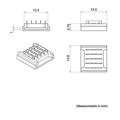 Solderless Tape to Tape Connectors for 12mm IP20 RGBW LED Strip Lights, Pack of 10 - CONSOL-RGBW-12MM-TT__Dims__60743__97302__30598.jpg
