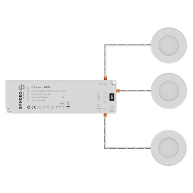 Syndeo Plug and Play White Recessed Spot Light, 1.5w, 3000K Warm White, 12V - 12V_Spot_Lights_Connected__29886__93045__19622.jpg
