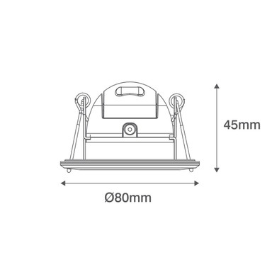 Ovia Inceptor Nano5 4.8W LED Fixed Dimmable Fire Rated Downlight, IP65, 4000K, Chrome - OV5400CH5CD__22170__60574__82080.jpg