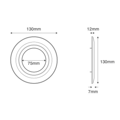 Ovia 130mm Diameter (65mm Aperture) Converter Plate for Inceptor Nano5, White - OVSP3120CH__25803__94533__37755.jpg