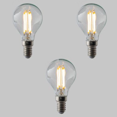 Pack of 3 Golf Ball G45 LED Filament Lamps - E14 - 400lm - 2700K - EasyDim - TL-GOLF-4D-E14_ON_x_3__55201__28607__72433.jpg