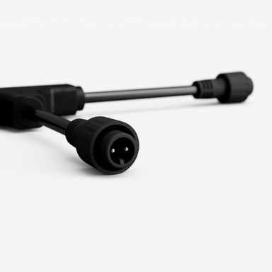 Core Series Connectable Festoon Strings 2 Way T Shaped Splitter, Black PVC, IP44 - Render_Splitter_4__63970__89746__17216.jpg