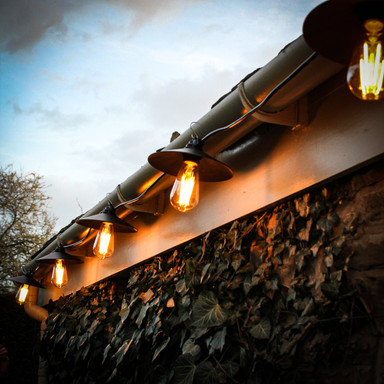 Core Connectable Festoon String 15m, 20 Shaded E27 Fixtures, 750mm Spacing, Black, IP44 - Hat2__06468__87165__37150.jpg