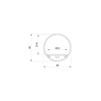 Suspendable Circular Aluminium Channel, 30mm Diameter - 3030CIRC__55142.jpg