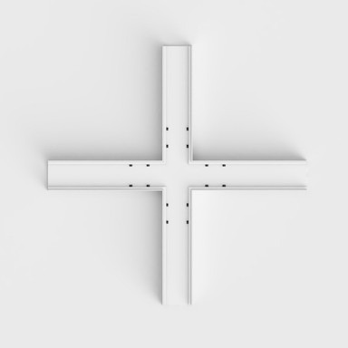 35 x 35mm Cross Connector Silver with Semi-Clear Diffuser - 3535R3-CCONNSIL-PROJECTION_2__62855.jpg