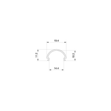 Opal Domed Diffuser for Surface Mounted LED Aluminium Channel 20 x 16mm - 2016OD__93353.jpg