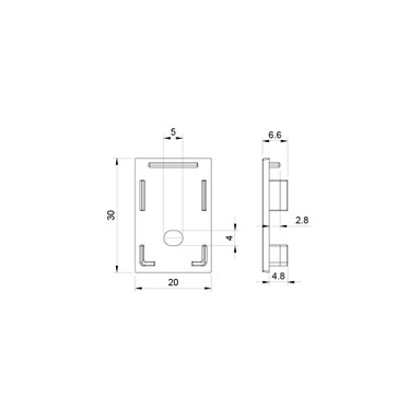 Pack of 4 End Caps for Surface Mounted LED Aluminium Channel 20mm x 30mm - 2030-ENDCAP__58120.jpg