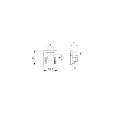 Pack of 4 End Caps for 44mm x 25mm Inner Corner Plaster In Profile - 4425-ENDCAP__51401.jpg