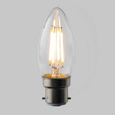 Candle C35 LED Filament Bulb - B22 - 400lm - 2700K Very Warm White - Dimmable - Pack of 5 - TL_C35F_4D_B15_ON_copy_Base_3_wide_bayonetcopy__96192__52092.jpg
