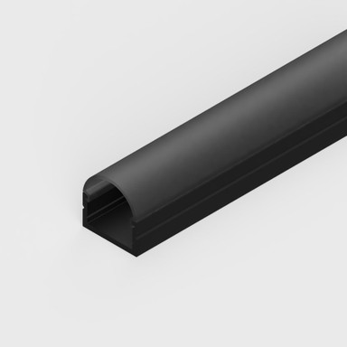 Black Domed Diffuser for Surface Mounted LED Aluminium Channel 20 x 16mm - BLK-2016OD__67104.jpg
