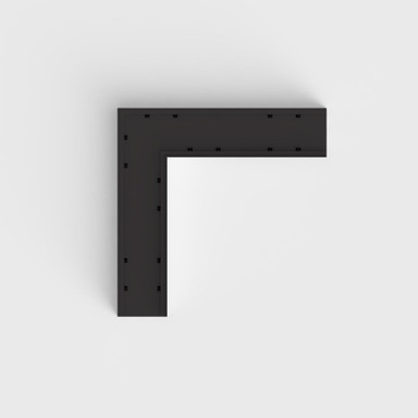 Black L Shaped Connector for Surface Mounted 35x35mm Profile - 3535R3-LCONNBLK-PROJECTION_2__74772.jpg