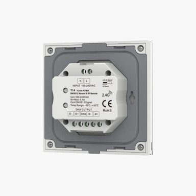 DMX | Mains 100-240VAC | RGB+W | 4 Zone | 4 Scene | Wall Plate | LED Controller - MP4RGBW-W_2__04564.jpg