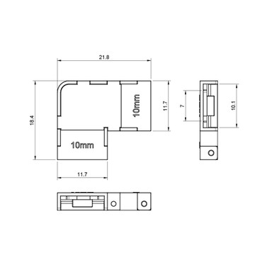 Tagra | Solderless Connector | Single Colour | 10mm | L-Shape Corner | IP20 | Pack of 2 - CONSOL-SC10MML.jpg