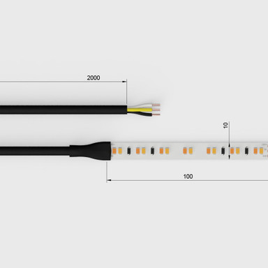Cut to Size | IP20 | 24V | Toning Professional | LED Strip Light | 140 LEDs p/m | 19.2W p/m | 2700~6000K - CTO-TP24-276K_DIMS.jpg