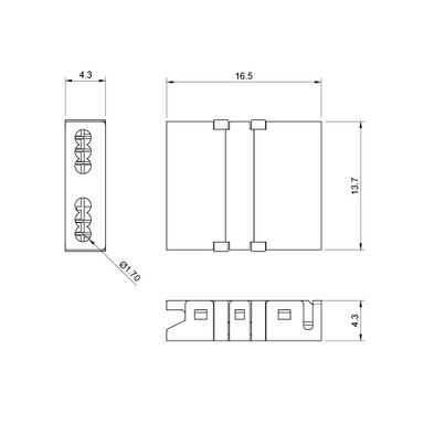 Tagra | Solderless COB Connector | RGB+W | 12mm | Corner Connector | IP20 | Pack of 2 - CONSOL-RGBW-12MM-CC.jpg
