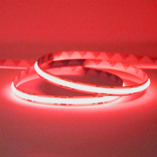 24V Professional COB Spotless LED Strip Light, 11.2w p/m Red, 5 Metre Reel