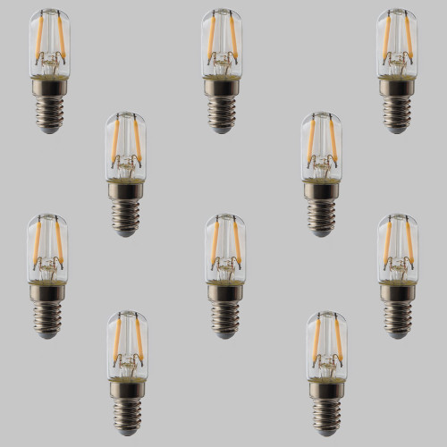 Pack of 10 Pygmy T20 LED Filament Lamps - E14 - 160lm - 2700K - Dimmable