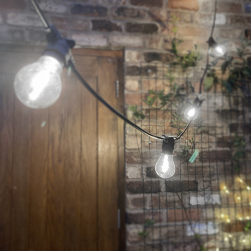 Core Series 50 Metre Connectable Festoon String Light Kit, 1000mm Spacing with 50 LED Bulbs