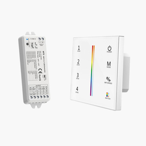Mains Powered RGB+CCT Wall Plate + 5-in-1 Receiver Bundle - 4 Zone - PSCONN-MPRGBCCT-5IN1RCVR__91555.jpg