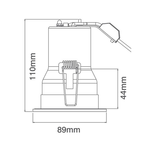 Ovia Flameguard Fire Rated 240V Fixed Downlight Housing, IP65 - OVGU395__60993__02027__08854.jpg