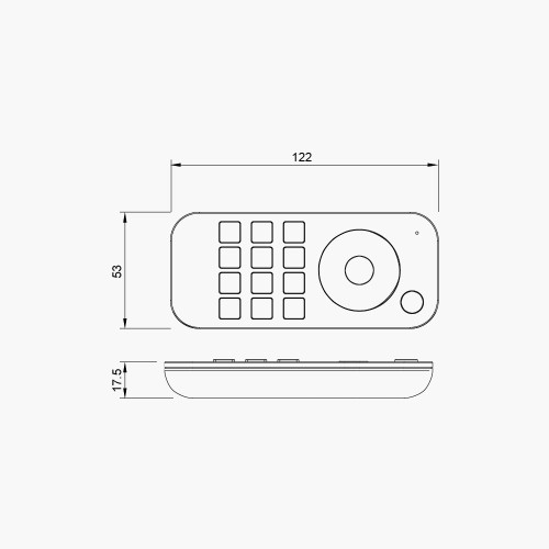 Tagra | RF 2.4GHz | Wireless | RGB+W | 1 Zone | 4 Scenes | Handheld LED Remote Control - TAG-RGBW-1Z4S.jpg