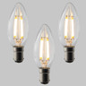 Candle C35 LED Filament Bulb - B15 - 400lm - 2700K Very Warm White - Dimmable - Pack of 3 - b15__06116.jpg