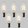 Candle C35 LED Filament Bulb - B15 - 400lm - 2700K Very Warm White - Dimmable - Pack of 5 - b15_5__06695.jpg