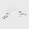 120 Degree Angled Connector for 23x25mm Connectable Aluminium Channel, White - 2325-120DEG-WHT-1__47751__43773.jpg