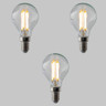Pack of 3 Golf Ball G45 LED Filament Lamps - E14 - 400lm - 2700K - EasyDim - TL-GOLF-4D-E14_ON_x_3__55201__28607__72433.jpg