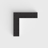 Black L Shaped Connector for Surface Mounted 35x35mm Profile - 3535R3-LCONNBLK-PROJECTION_2__74772.jpg