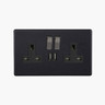 Varilight | 2-Gang | 13A | Switched Socket with USB-A x2 - XDY5U2SBS.MB.jpg