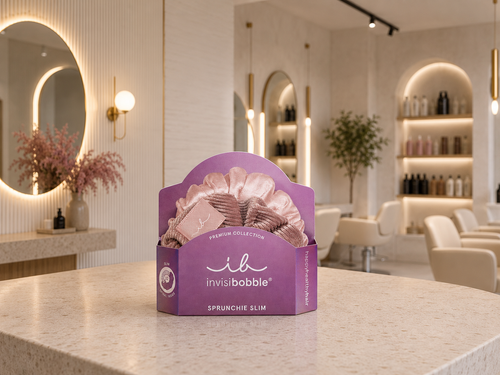 Sprunchie La Vie en Rose– Elastico premium in tessuto con spirale interna Rosa